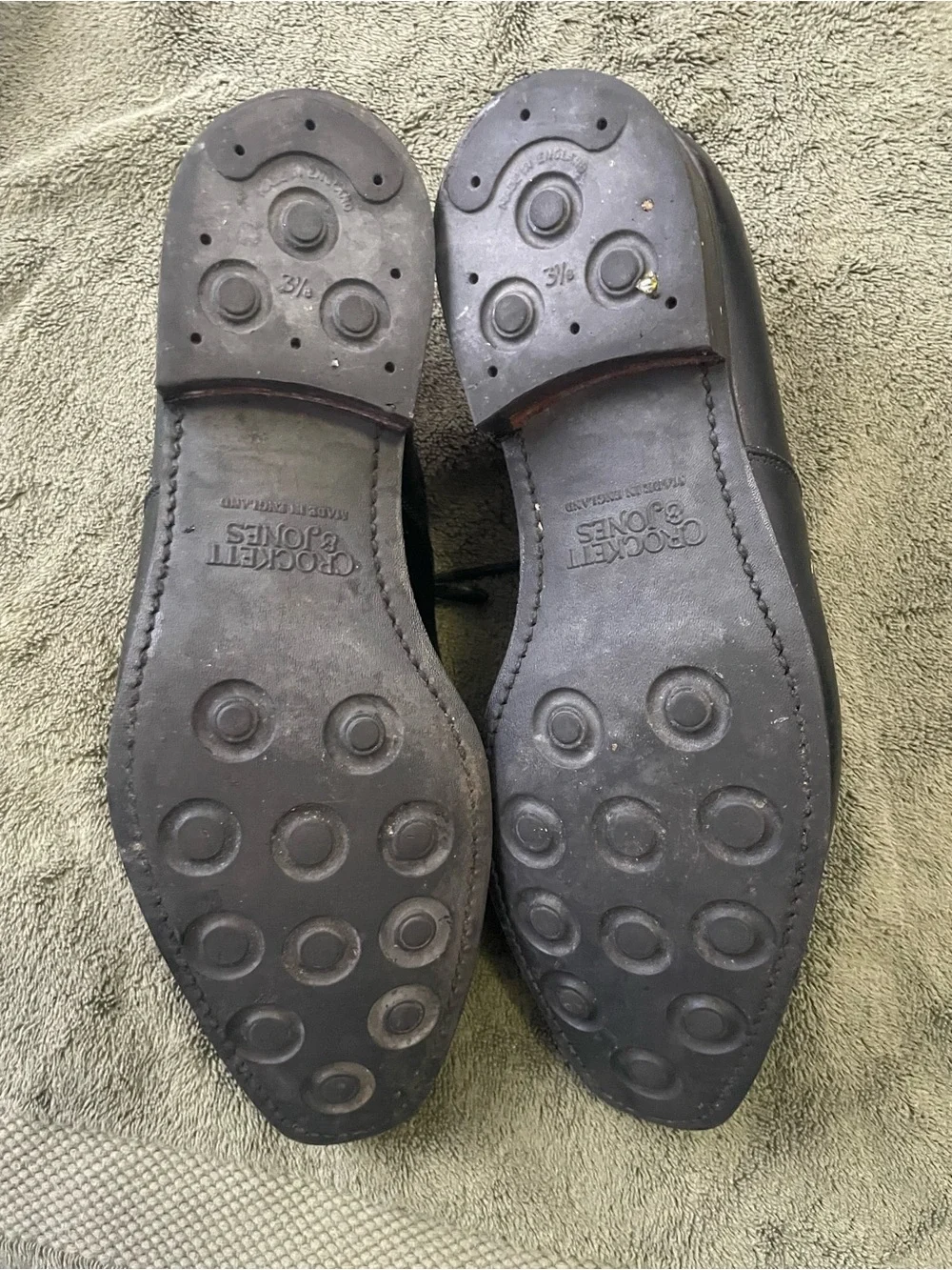 Crockett & Jones Men’s Black Leather Derby Shoes